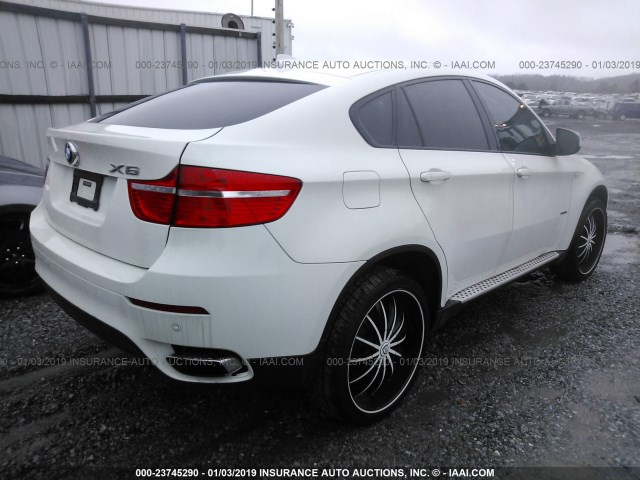 5UXFG8C50CL590259 - 2012 BMW X6 WHITE photo 4