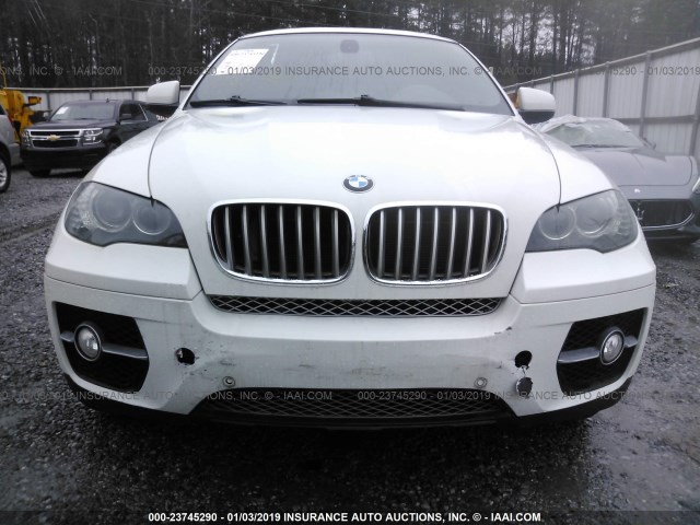 5UXFG8C50CL590259 - 2012 BMW X6 WHITE photo 6