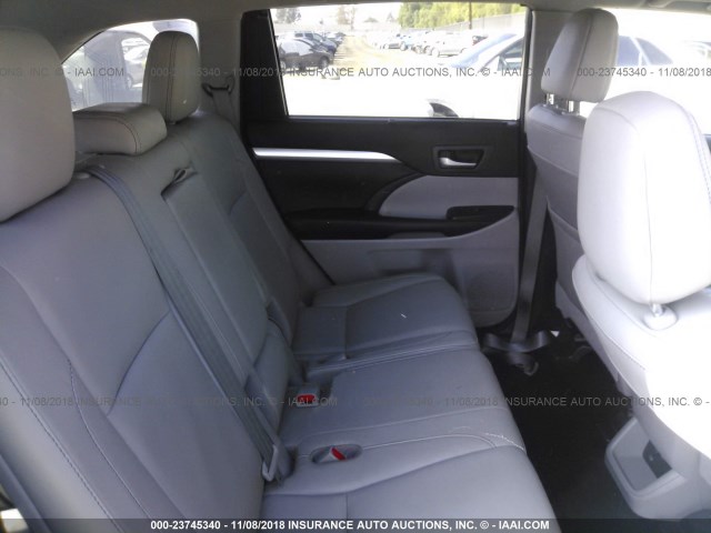5TDJKRFH6GS327140 - 2016 TOYOTA HIGHLANDER XLE ნაცრისფერი ფოტო 8
