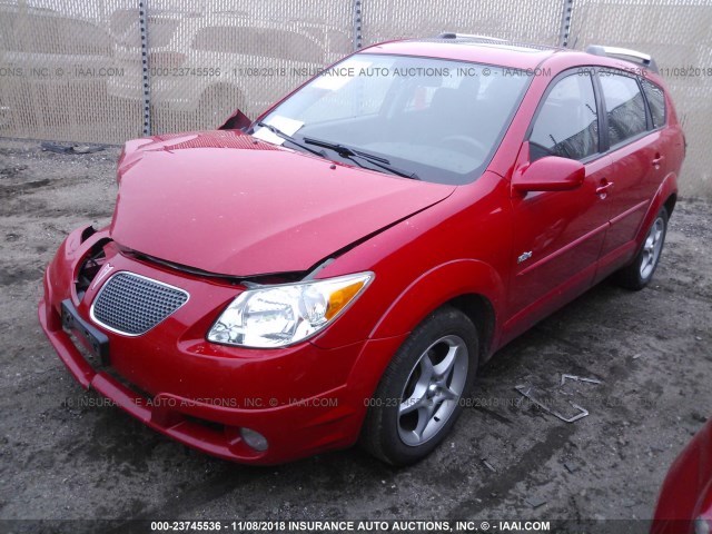 5Y2SM63825Z419939 - 2005 PONTIAC VIBE RED photo 2