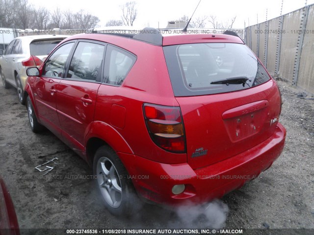 5Y2SM63825Z419939 - 2005 PONTIAC VIBE RED photo 3