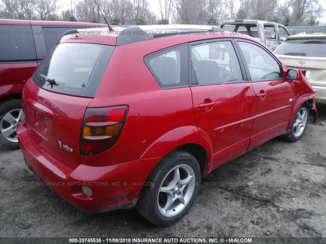 5Y2SM63825Z419939 - 2005 PONTIAC VIBE RED photo 4