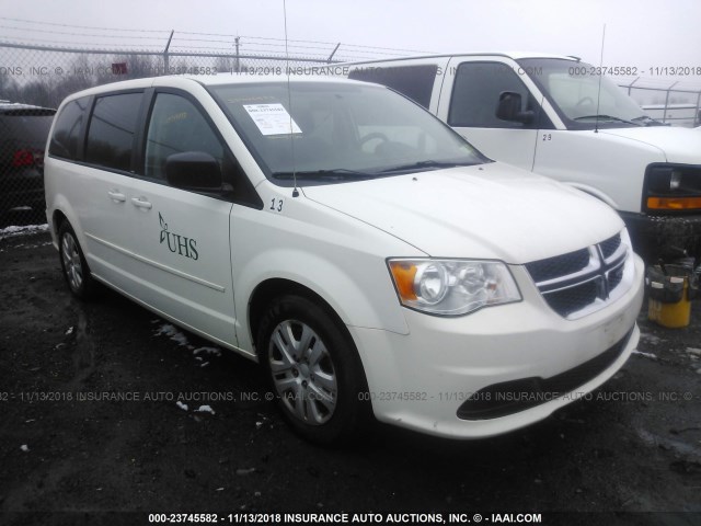 2C4RDGBG5DR746454 - 2013 DODGE GRAND CARAVAN SE WHITE photo 1