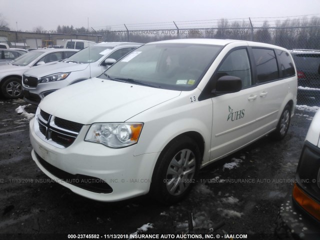 2C4RDGBG5DR746454 - 2013 DODGE GRAND CARAVAN SE WHITE photo 2