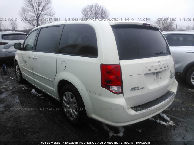 2C4RDGBG5DR746454 - 2013 DODGE GRAND CARAVAN SE WHITE photo 3