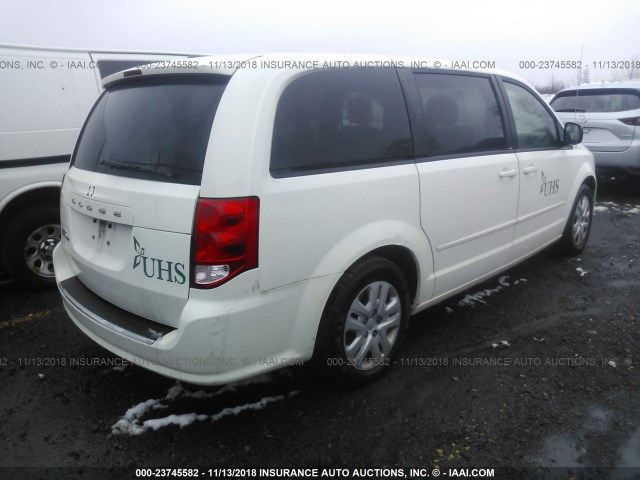 2C4RDGBG5DR746454 - 2013 DODGE GRAND CARAVAN SE WHITE photo 4