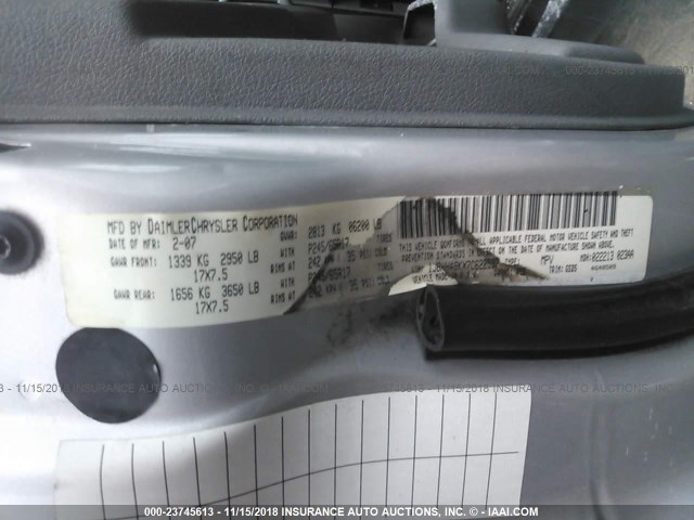 1J8HH48KX7C622597 - 2007 JEEP COMMANDER Gümüş foto 9