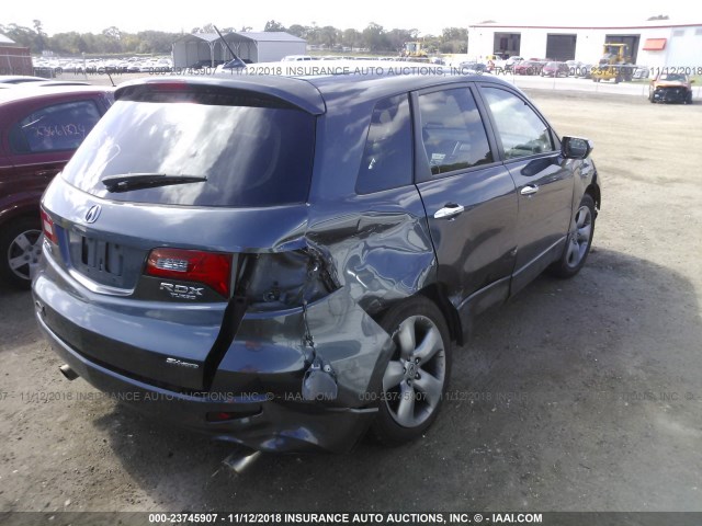 5J8TB18297A006338 - 2007 ACURA RDX GRAY photo 4