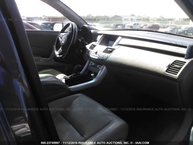 5J8TB18297A006338 - 2007 ACURA RDX GRAY photo 5