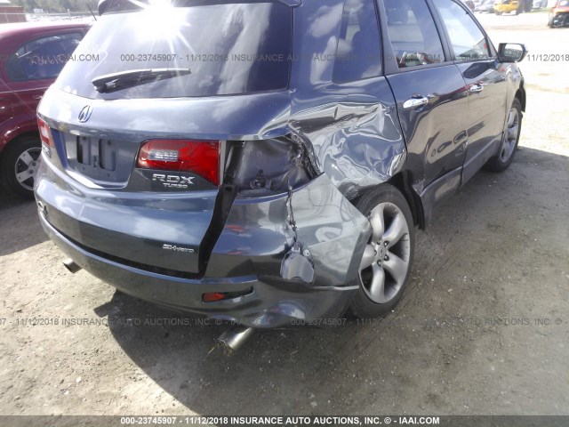 5J8TB18297A006338 - 2007 ACURA RDX GRAY photo 6