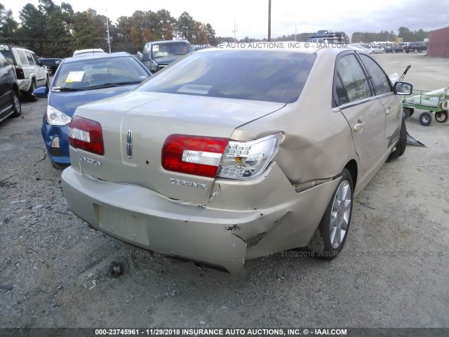 3LNHM26156R613447 - 2006 LINCOLN ZEPHYR BEIGE photo 4