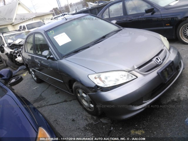 JHMES96664S009200 - 2004 HONDA CIVIC HYBRID GRAY photo 1