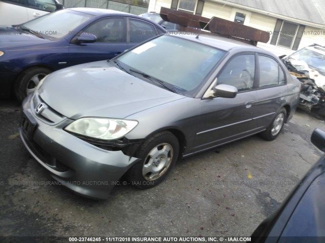 JHMES96664S009200 - 2004 HONDA CIVIC HYBRID GRAY photo 2