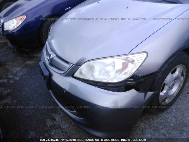 JHMES96664S009200 - 2004 HONDA CIVIC HYBRID GRAY photo 6