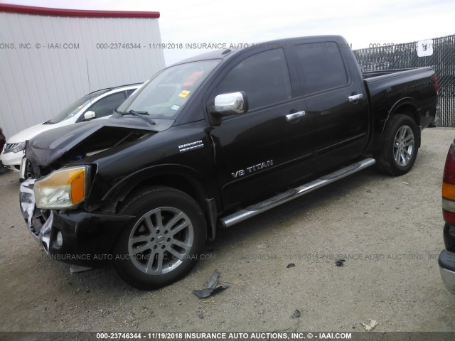 1N6BA0ED7CN313178 - 2012 NISSAN TITAN S/SV/SL/PRO-4X BLACK photo 2