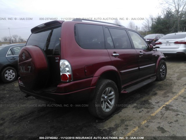 JS3TX92V744106404 - 2004 SUZUKI XL7 EX/LX RED photo 4