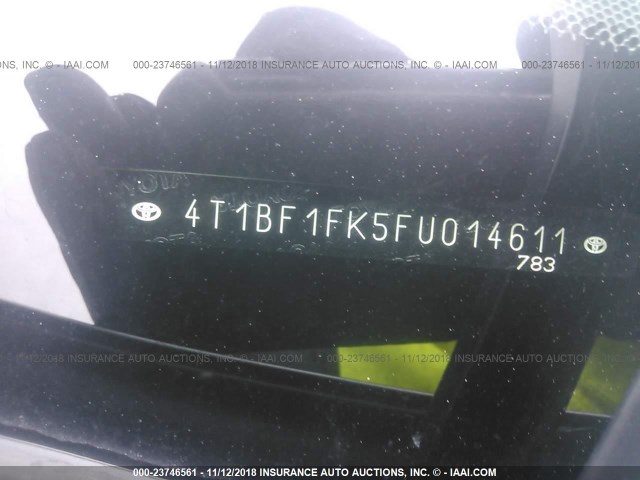 4T1BF1FK5FU014611 - 2015 TOYOTA CAMRY LE/XLE/SE/XSE SILVER photo 9