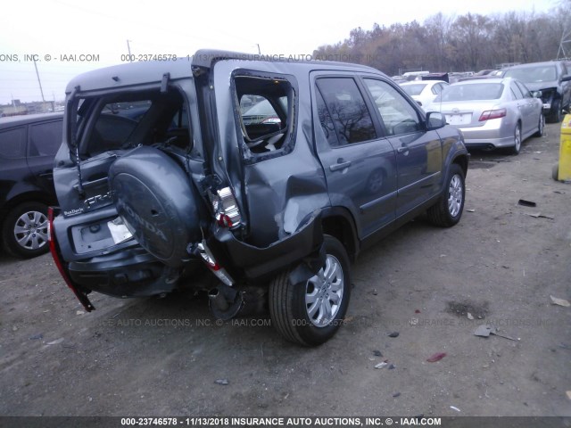 JHLRD78936C055818 - 2006 HONDA CR-V SE/EX GRAY photo 4