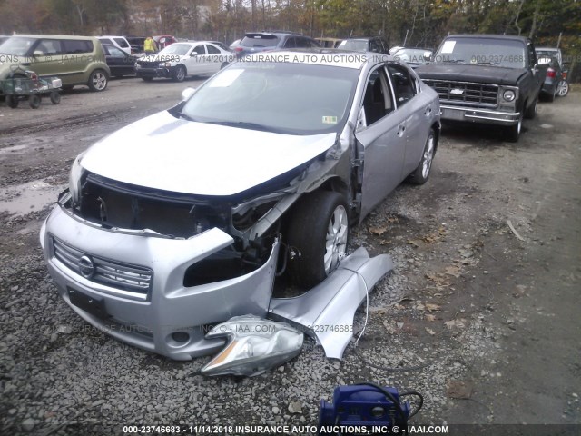 1N4AA5AP3CC846349 - 2012 NISSAN MAXIMA S/SV SILVER photo 2