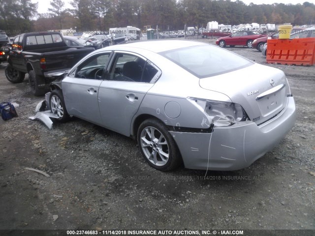 1N4AA5AP3CC846349 - 2012 NISSAN MAXIMA S/SV SILVER photo 3