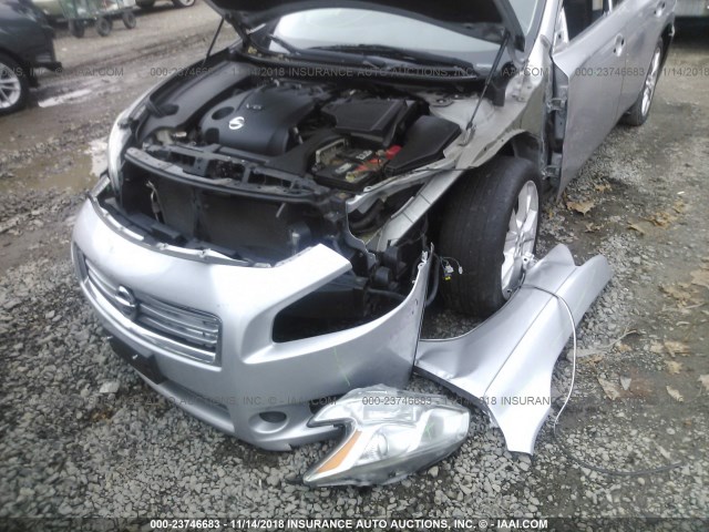 1N4AA5AP3CC846349 - 2012 NISSAN MAXIMA S/SV SILVER photo 6