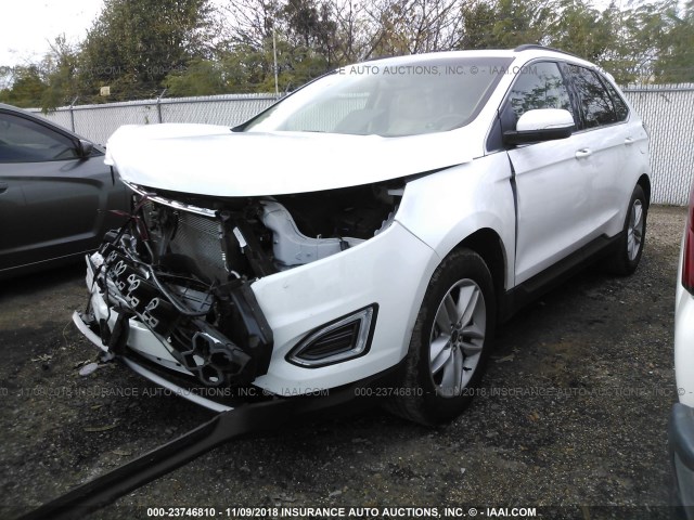 2FMPK3J92JBB56205 - 2018 FORD EDGE SEL WHITE photo 2