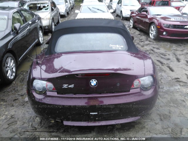 4USBT33443LS44215 - 2003 BMW Z4 2.5 PURPLE photo 8