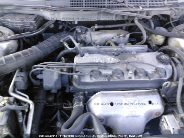 1HGCF86601A088003 - 2001 HONDA ACCORD VALUE SILVER photo 10