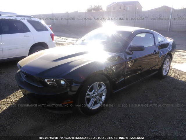 1ZVBP8AMXB5168879 - 2011 FORD MUSTANG BLACK photo 2