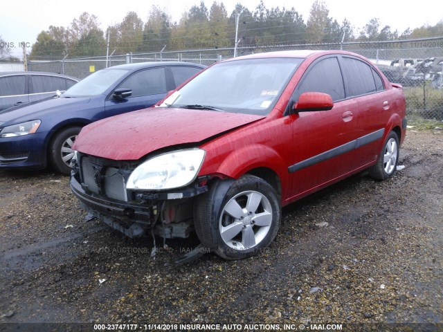 KNADE123286348386 - 2008 KIA RIO LX/SX RED photo 2