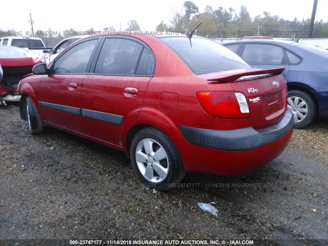 KNADE123286348386 - 2008 KIA RIO LX/SX RED photo 3