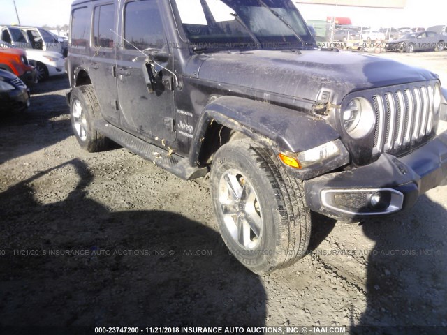 1C4HJXEG0JW225144 - 2018 JEEP WRANGLER UNLIMITE SAHARA GRAY photo 6