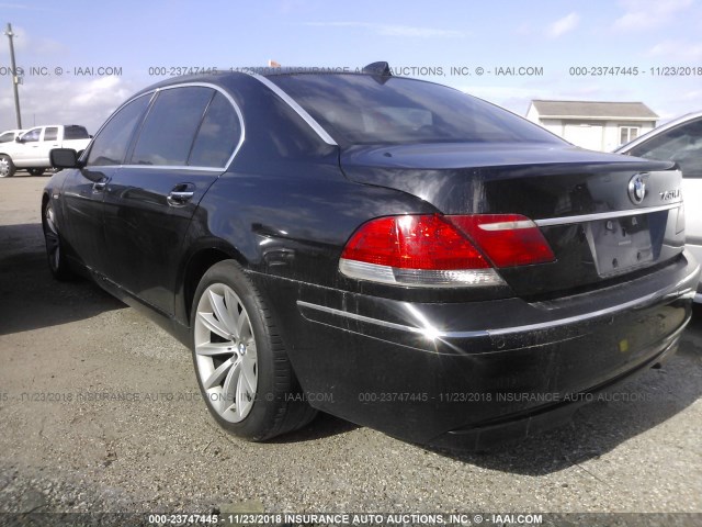 WBAHN83537DT67078 - 2007 BMW 750 BLACK photo 3