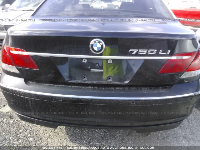 WBAHN83537DT67078 - 2007 BMW 750 BLACK photo 6