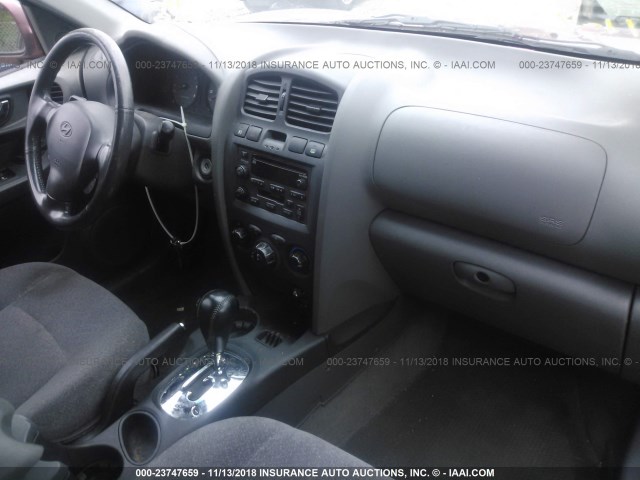 KM8SC73D13U424223 - 2003 HYUNDAI SANTA FE GLS/LX MAROON photo 5