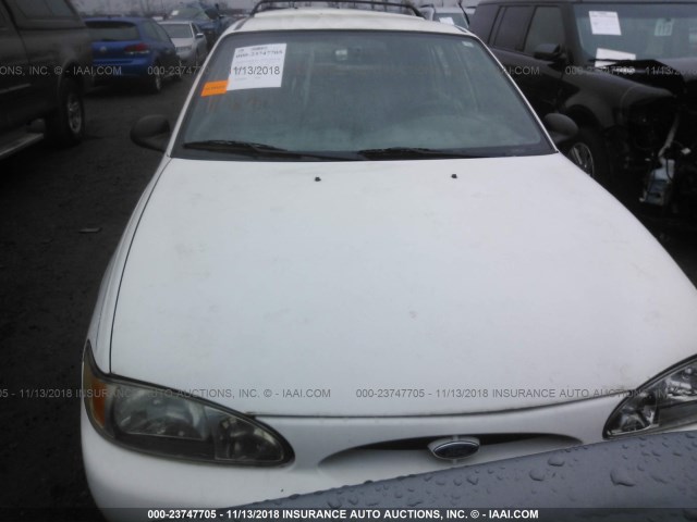 3FAFP15P5WR169821 - 1998 FORD ESCORT SE WHITE photo 6