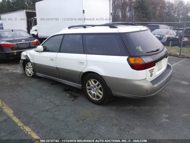 4S3BH6867Y7633174 - 2000 SUBARU LEGACY OUTBACK LIMITED WHITE photo 3