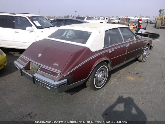 1G6AS6983DE814102 - 1983 CADILLAC SEVILLE RED photo 4