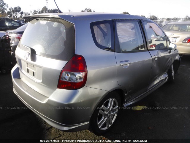 JHMGD38627S014816 - 2007 HONDA FIT S 银色 照片 4