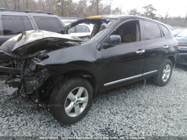 JN8AS5MV1DW665658 - 2013 NISSAN ROGUE S/SV BLACK photo 2