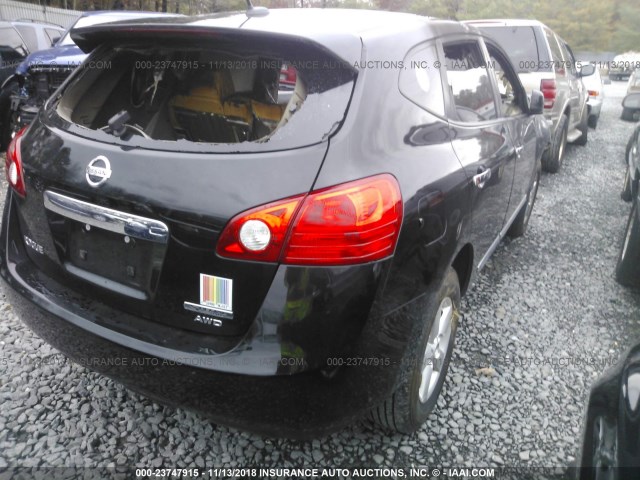 JN8AS5MV1DW665658 - 2013 NISSAN ROGUE S/SV BLACK photo 4