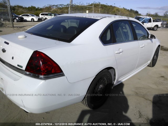 2G1WD5EMXB1185097 - 2011 CHEVROLET IMPALA POLICE WHITE photo 4