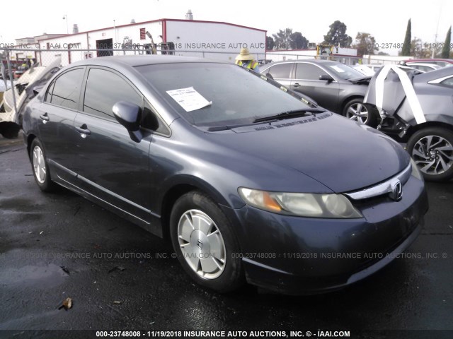 JHMFA36297S019368 - 2007 HONDA CIVIC HYBRID BLUE photo 1