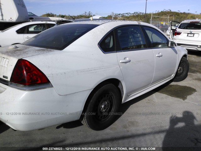 2G1WD5EM6B1184190 - 2011 CHEVROLET IMPALA POLICE WHITE photo 4