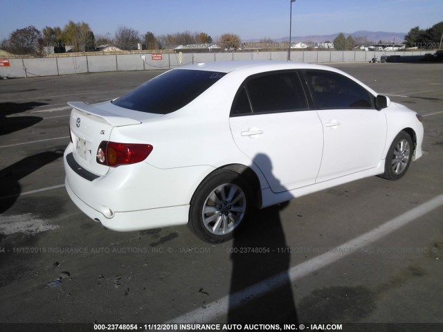 1NXBU40E79Z102901 - 2009 TOYOTA COROLLA S/LE/XLE WHITE photo 4