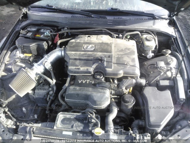 JTHBD192X40093282 - 2004 LEXUS IS 300 BLACK photo 10