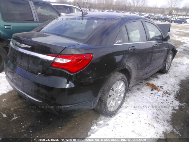 1C3CCBAB8EN141123 - 2014 CHRYSLER 200 LX BLACK photo 4