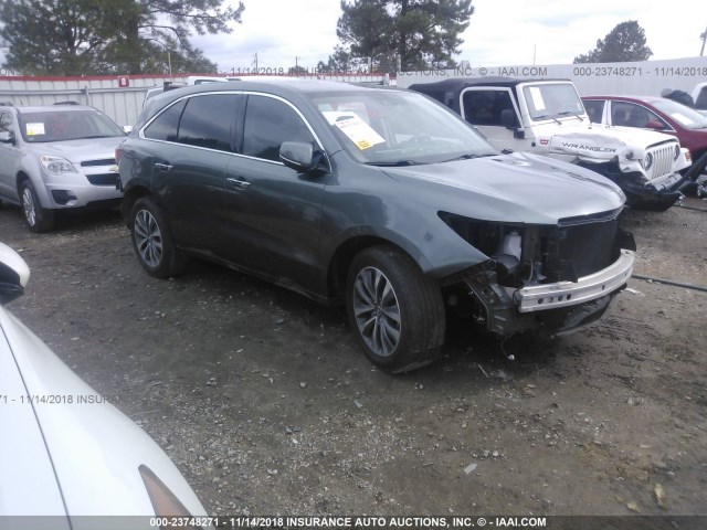 5FRYD3H41EB013914 - 2014 ACURA MDX TECHNOLOGY GRAY photo 1