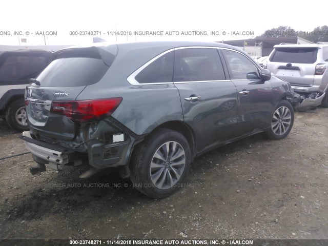 5FRYD3H41EB013914 - 2014 ACURA MDX TECHNOLOGY GRAY photo 4