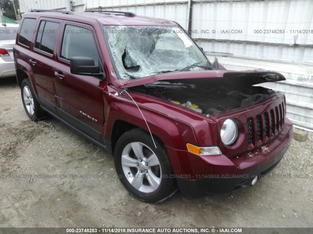 1C4NJRFB7GD691336 - 2016 JEEP PATRIOT LATITUDE BURGUNDY photo 1